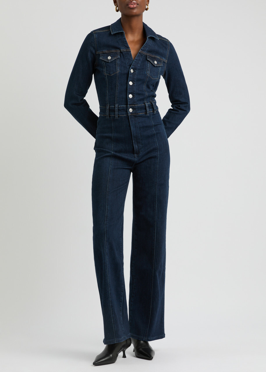 Paige Sasha Denim Jumpsuit Indigo