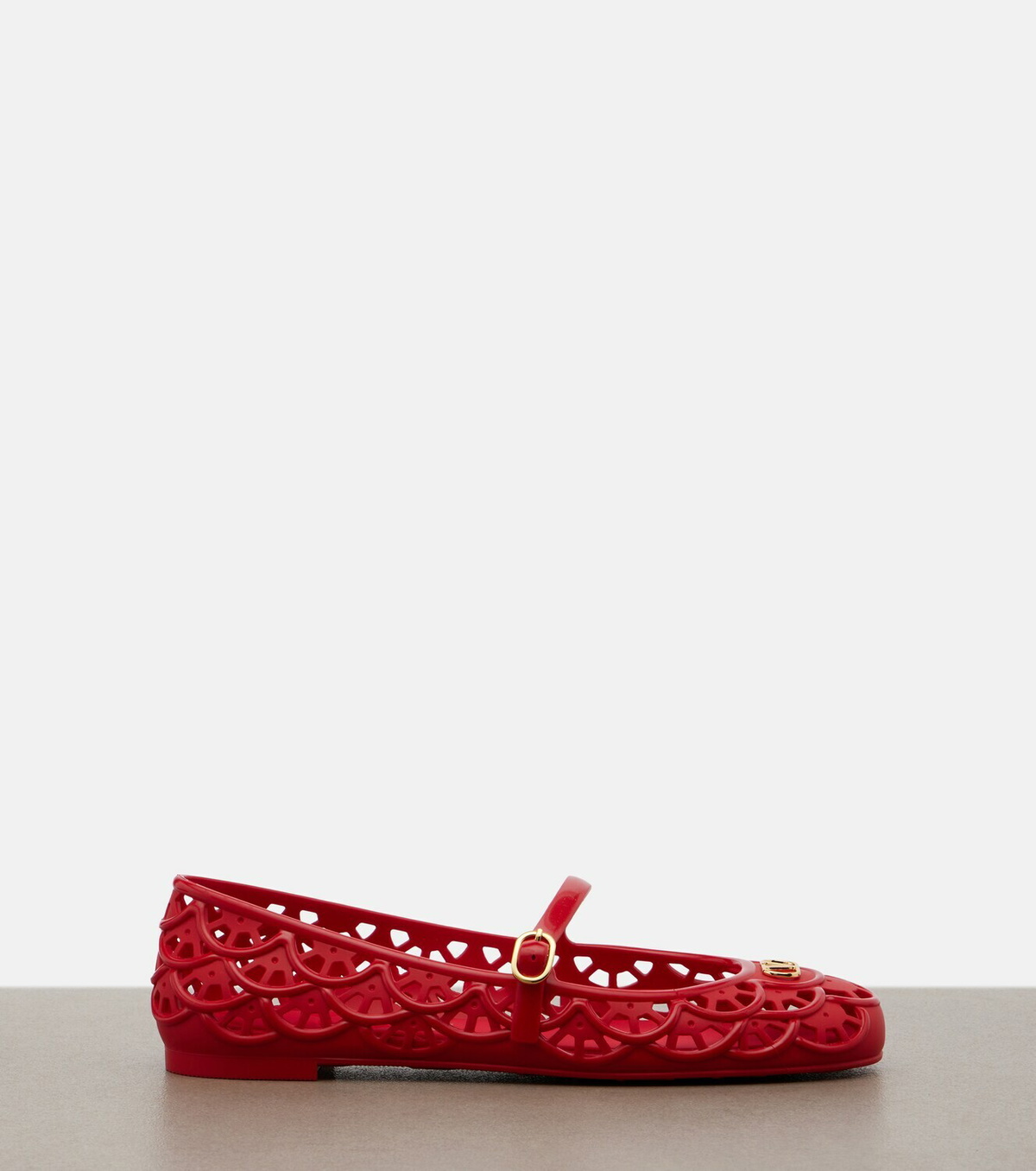 Valentino Garavani Ondette VLogo scalloped Mary Jane flats