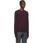 Maison Margiela Burgundy Elbow Patch Crewneck Sweatshirt