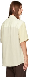 Song for the Mute Off-White & Beige Oversized Shirt