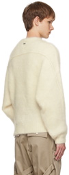 Mugler Off-White Mohair Sweater