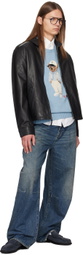 Polo Ralph Lauren Black Zip-Up Leather Jacket