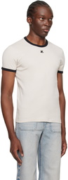 Courrèges Beige Contrast T-Shirt