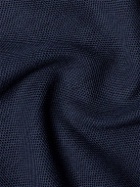 TOM FORD - Slim-Fit Honeycomb-Knit Silk-Blend Polo Shirt - Blue