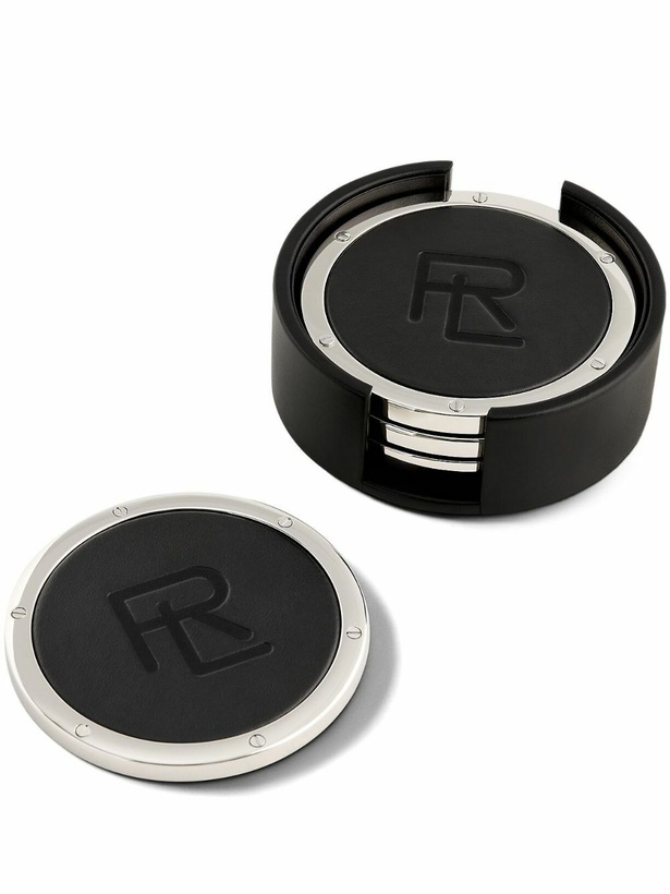 Photo: Ralph Lauren Home Black Leather Coaster Set