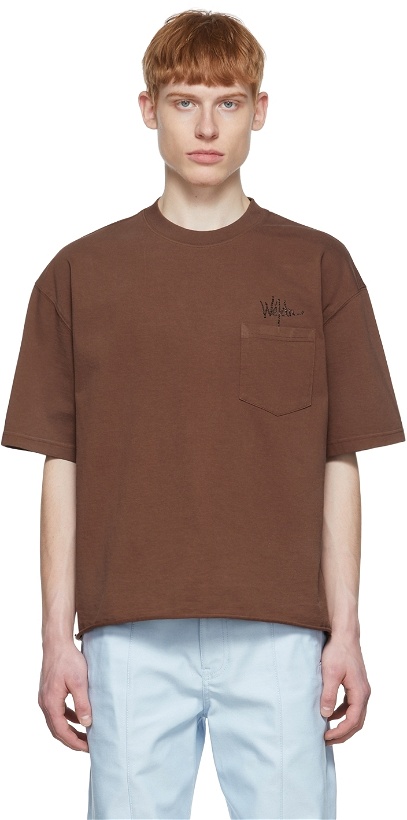 Photo: We11done Brown Cotton T-Shirt