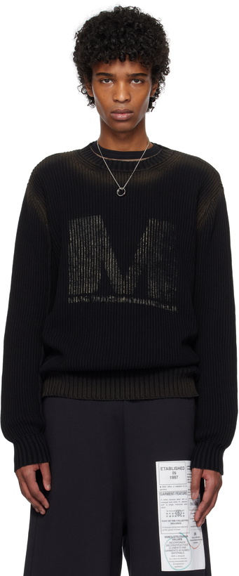 Photo: MM6 Maison Margiela Black Crewneck Sweater