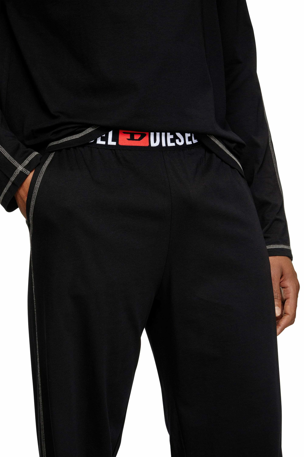 Diesel Pyjamas in cotton jersey - Pajamas Mens in Black
