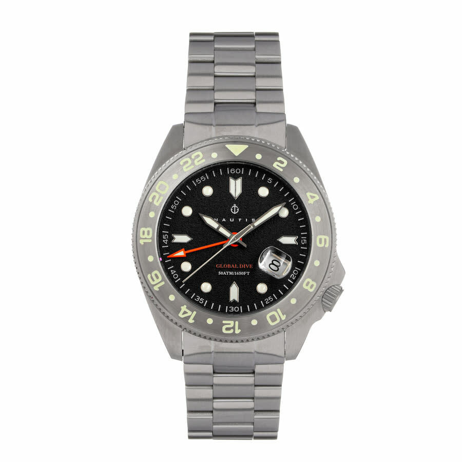 Nautis Global Dive Black Dial Mens Watch 18093G-C