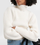 Alaïa Ribbed-knit wool-blend sweater