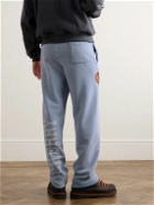Cherry Los Angeles - Straight-Leg Appliquéd Printed Cotton-Blend Jersey Sweatpants - Blue