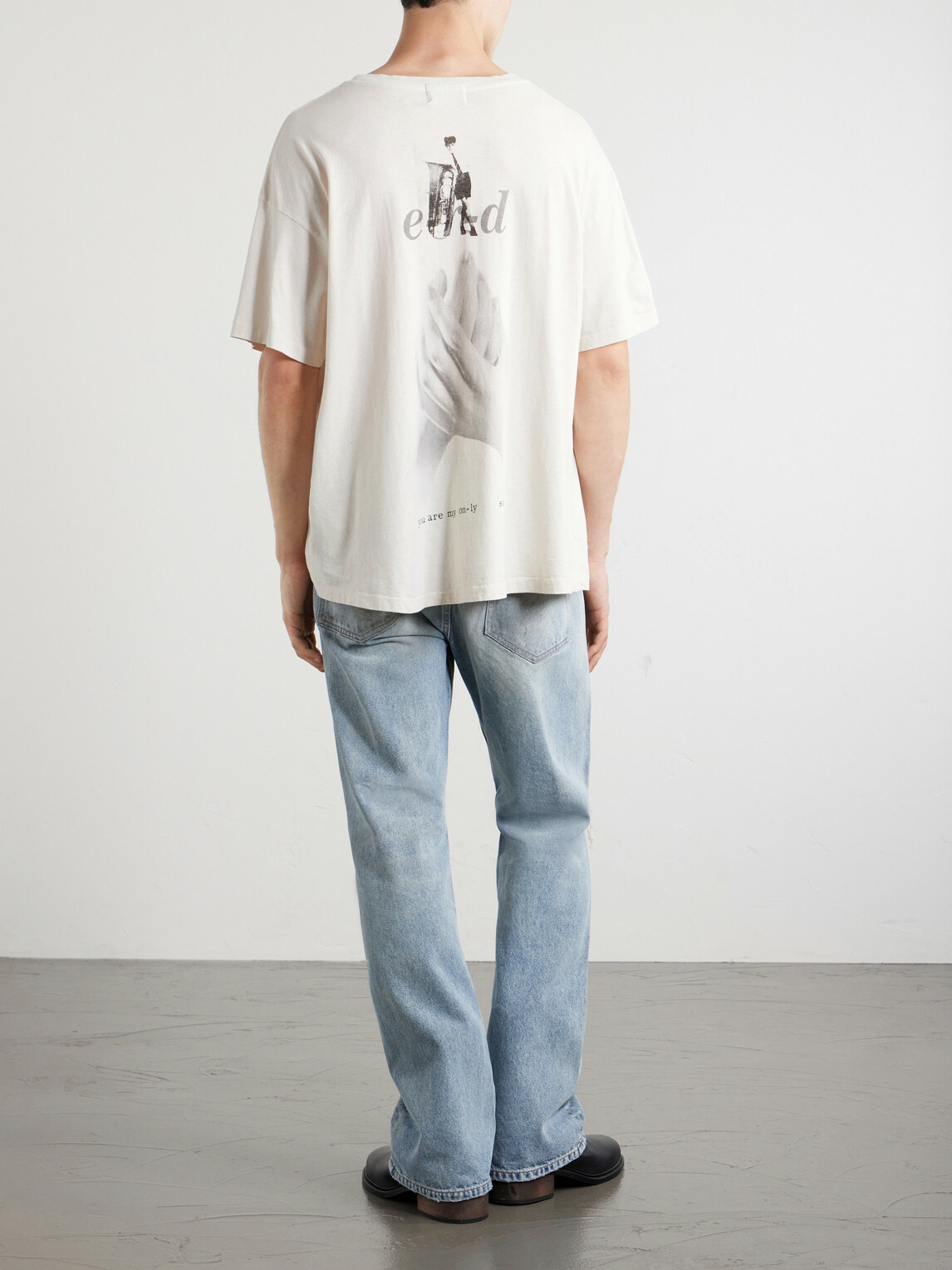 Enfants Riches Déprimés - Only Son Distressed Printed Cotton-Jersey T-Shirt - Neutrals