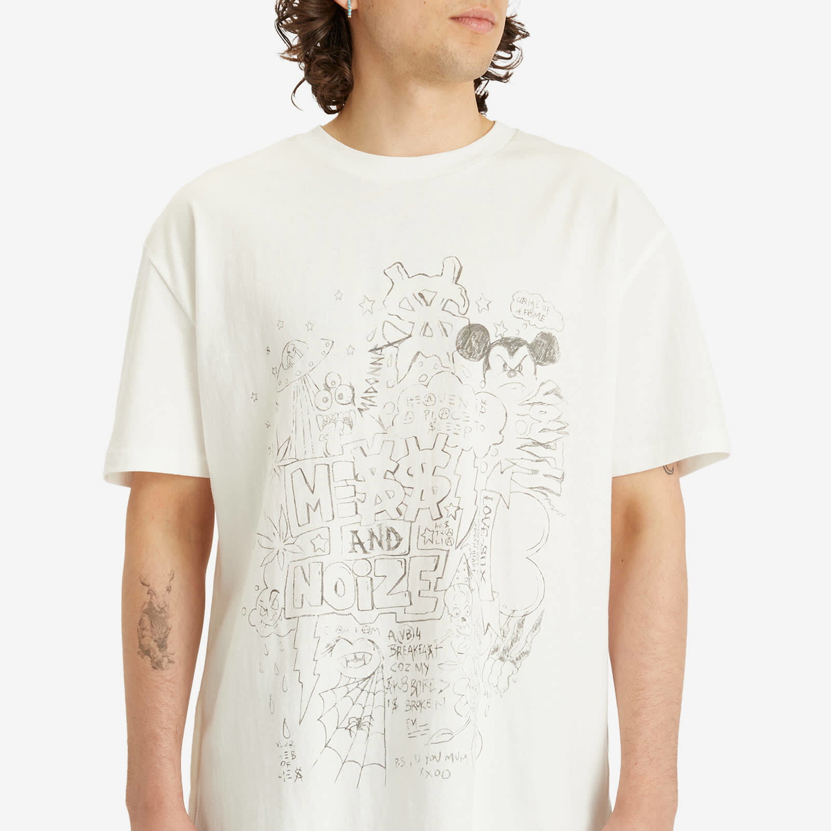 Ksubi Men's Noize Biggie T-Shirt in Vintage White Ksubi