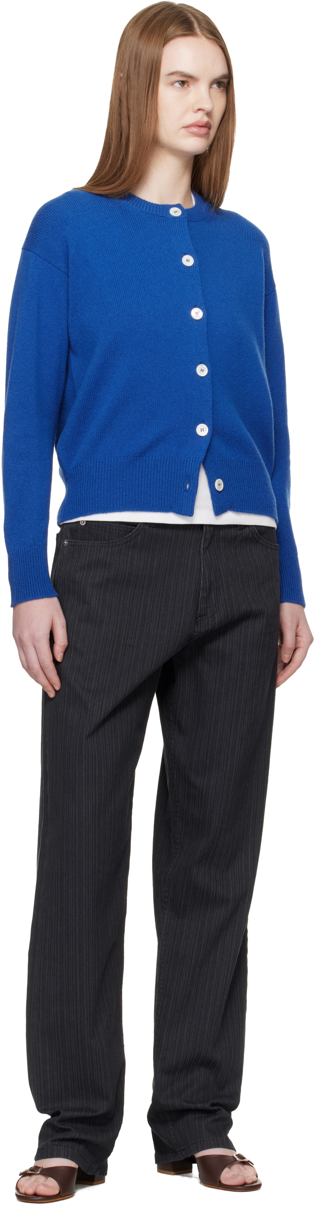 &Daughter Blue Ada Crewneck Cardigan