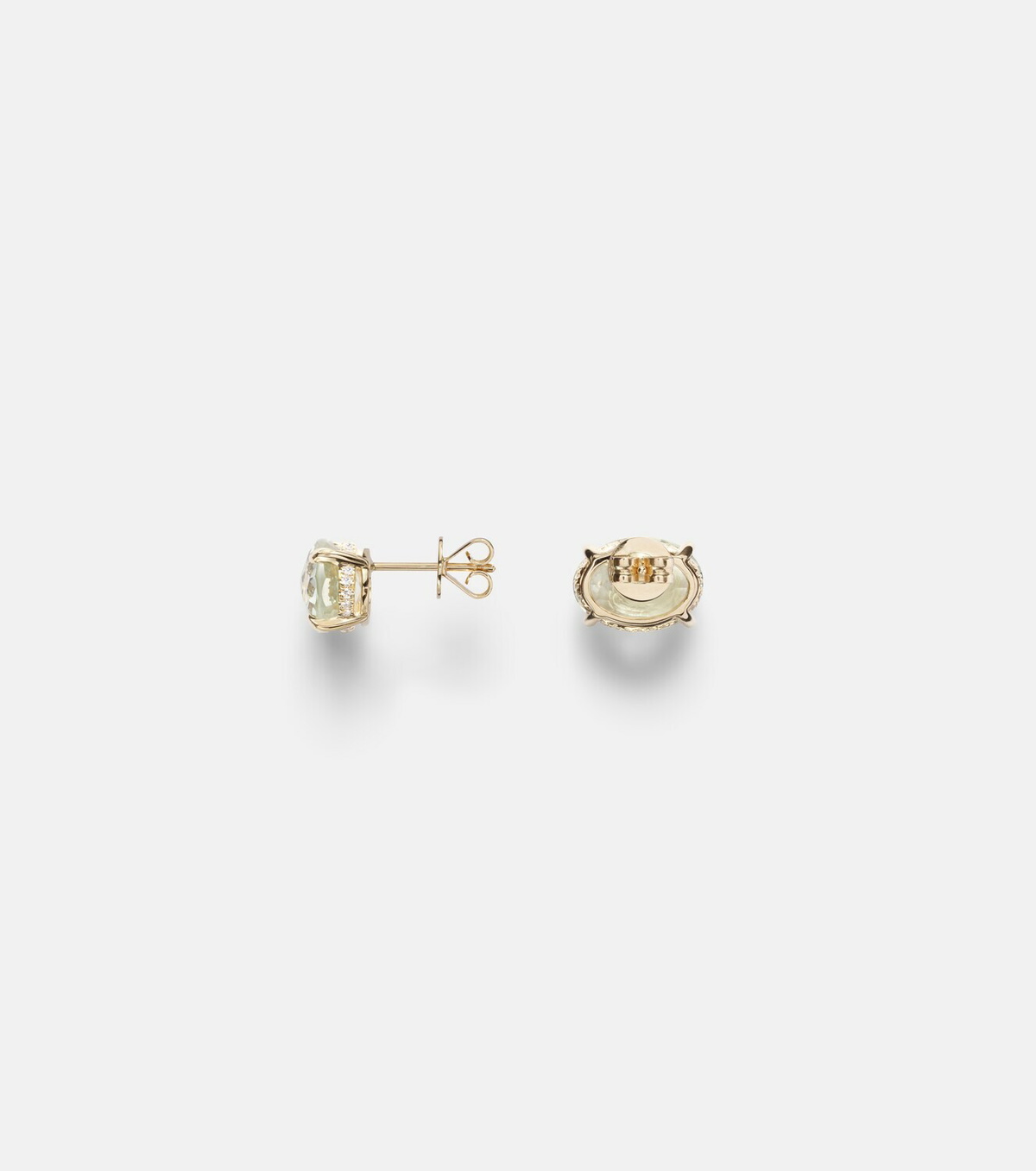 Shay Jewelry 18kt gold earrings with amethyst and diamonds
