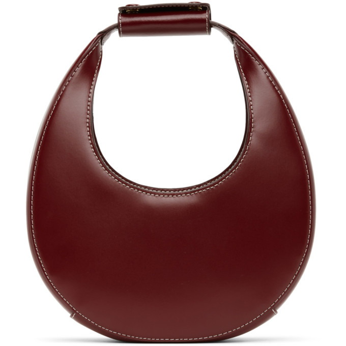 ハンドバッグ Mini Moon Bag - Staud - Leather - Burgundy Mini Moon Split Bag by Staud Accessories | Rent the Runway