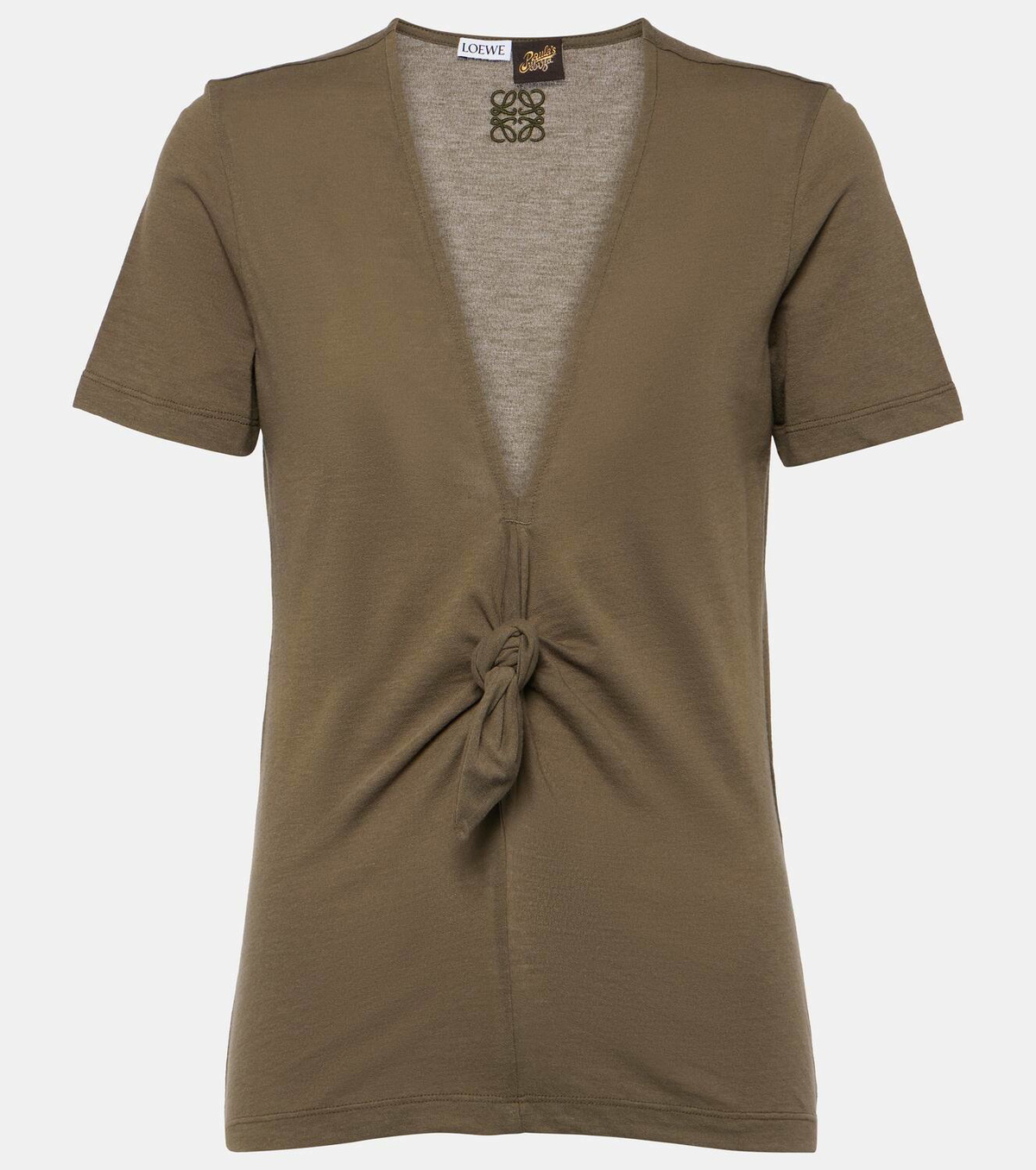 【関税・送料込】LOEWE Paula's Ibiza ノットトップ Loewe Paula's Ibiza knot-detail cotton-blend jersey top Loewe