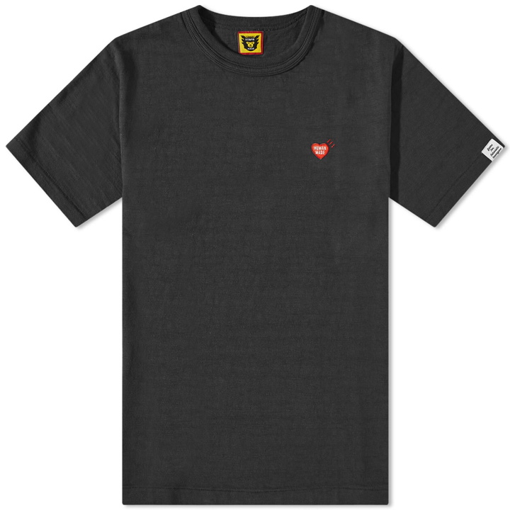 Photo: Human Made Men's Heart Badge Slub T-Shirt in Black