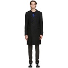 Raf Simons Black Slim Fit Double-Breasted Coat