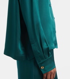 Loewe Anagram silk satin pajama shirt