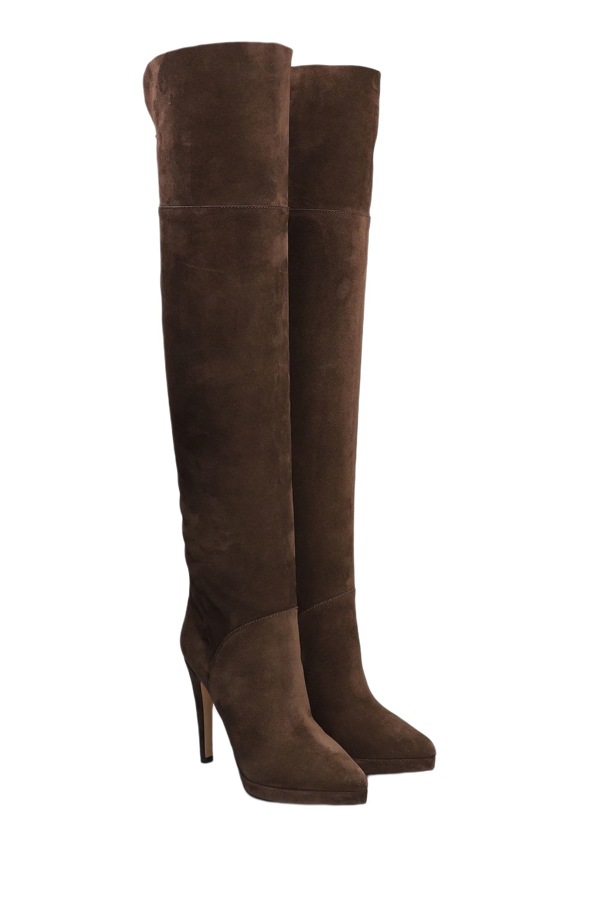 Casadei High Heels Boots In Brown Suede
