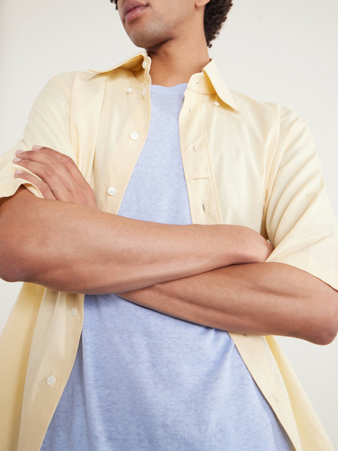 PIACENZA 1733 - Silk and Linen-Blend T-Shirt - Blue