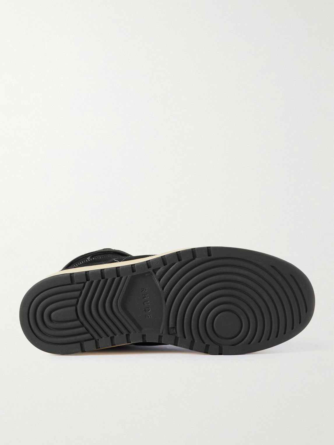Rhude - Rhecess Logo-Appliquéd Suede High-Top Sneakers - Black