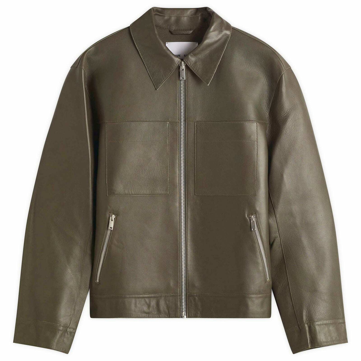 Samsøe Samsøe Women's Sastevie Leather Jacket in Beluga