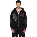 Chopova Lowena Black Feelings Panic Zip Hoodie