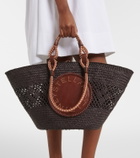Stella McCartney Logo Large raffia basket bag