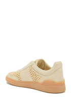 Valentino Garavani Upvillage Panelled Raffia Sneakers Beige