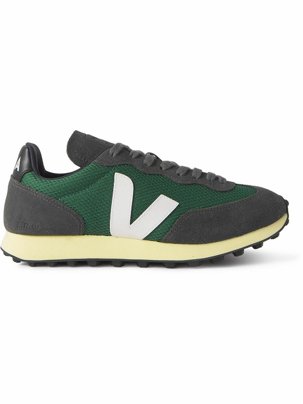 Photo: Veja - Rio Branco Leather and Rubber-Trimmed Alveomesh and Suede Sneakers - Green
