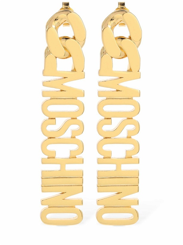 Photo: MOSCHINO - Logo Lettering Pendant Earrings