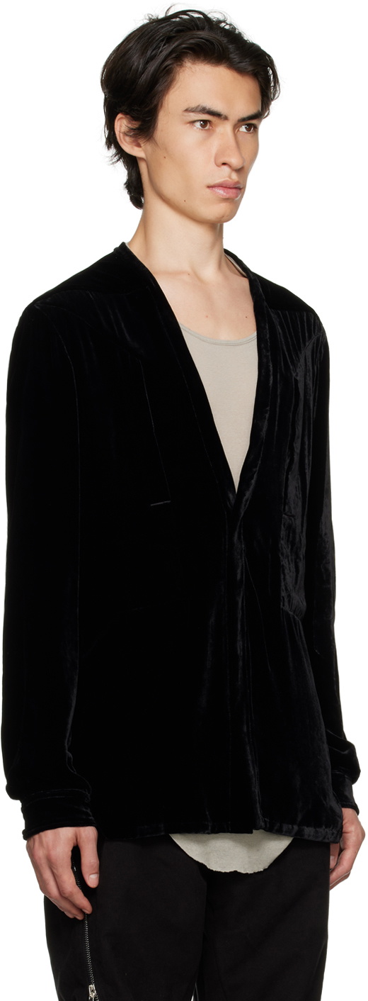 トップス rick owens ZIP LARRY SHIRT 09 BLACK RICK OWENS - SHIRTS - Rick Owens