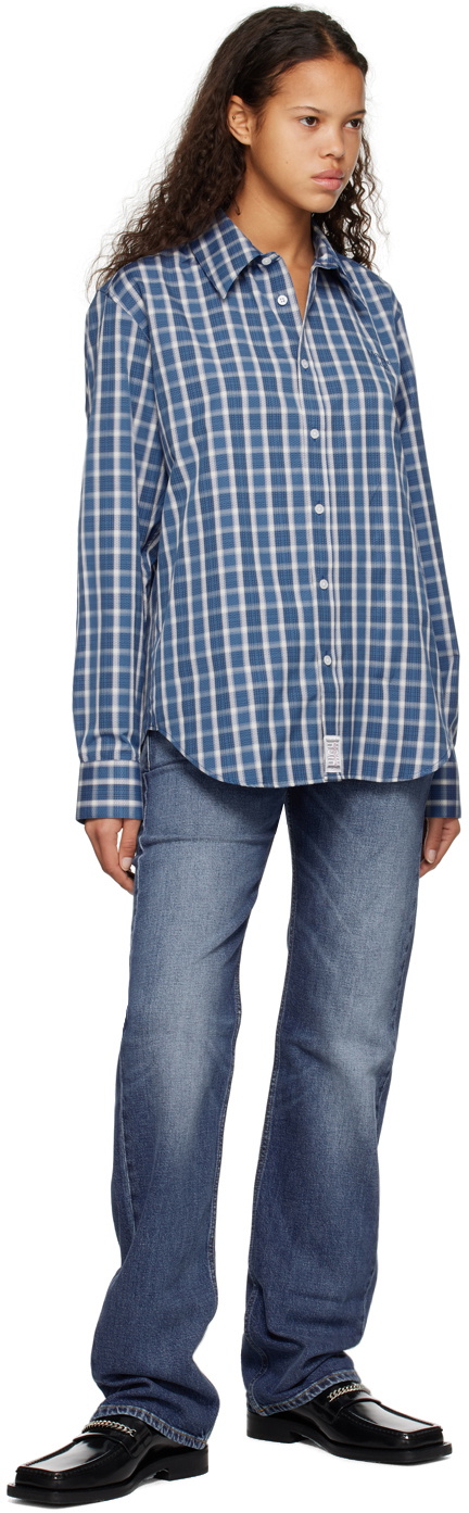 Martine Rose Blue Check Shirt Martine Rose