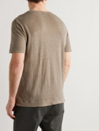 Massimo Alba - Alicudi Slub Linen T-Shirt - Brown