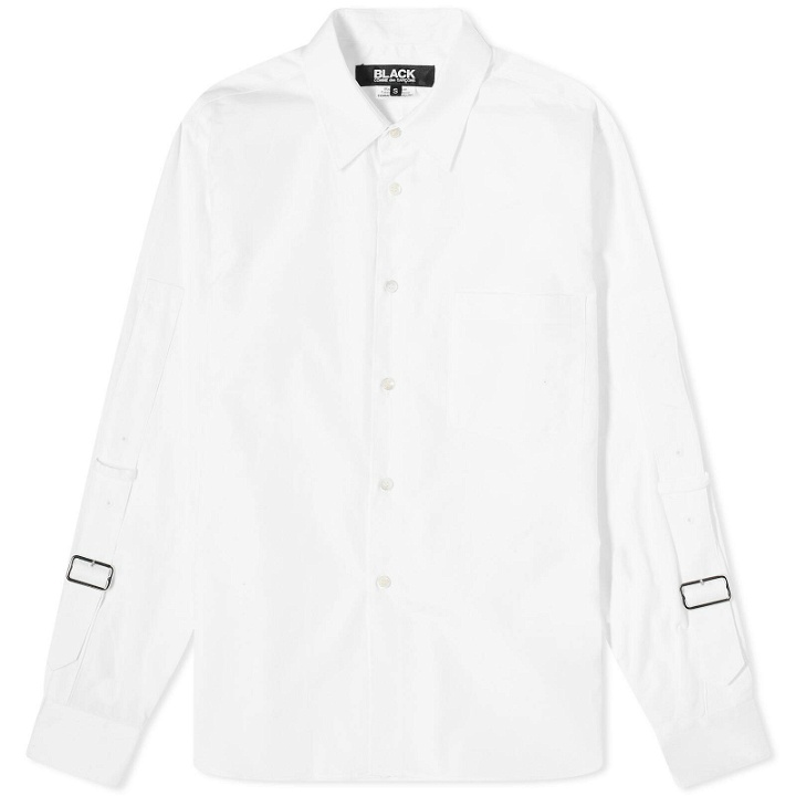 Photo: Comme des Garçons Black Men's Cotton Buckle Sleeve Shirt in White