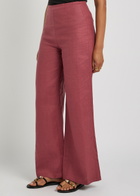 Faithfull The Brand Syna Wide-leg Linen Trousers Dark Pink