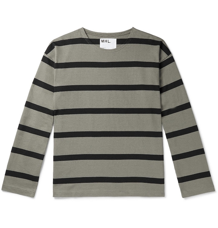 Photo: Margaret Howell - Striped Cotton-Jersey T-Shirt - Gray