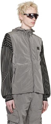 RAINS Gray Hooded Vest
