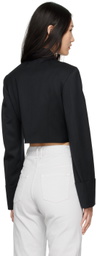 LOW CLASSIC Navy Rolled Cuff Jacket