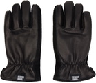 Neighborhood Black Leather Boa Gloves