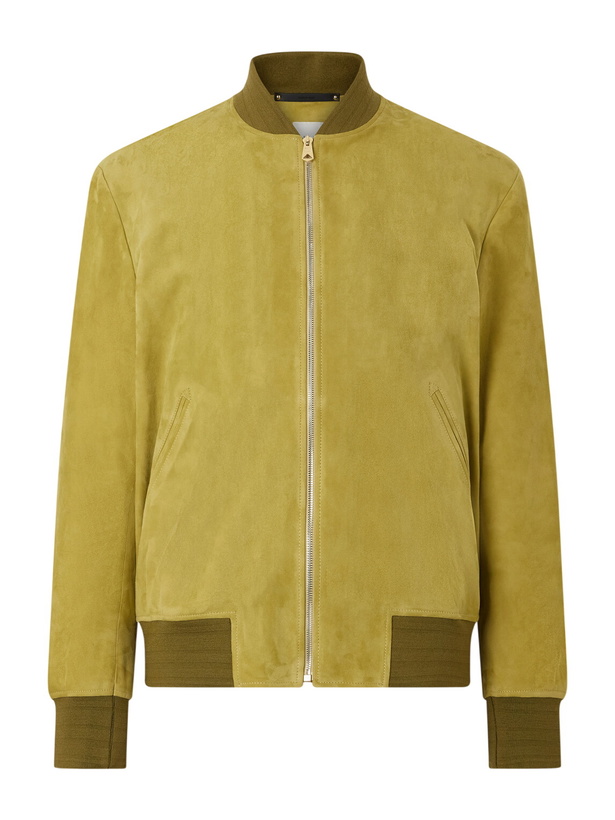 Photo: Paul Smith - Suede Bomber Jacket - Yellow