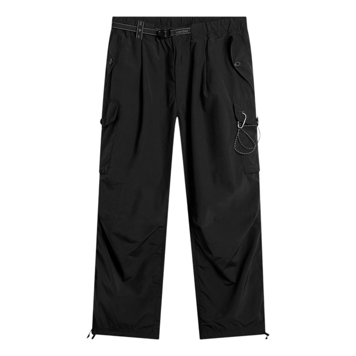 Photo: And Wander Men's Oversized Cargo Trousers in Black