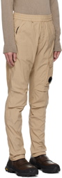 C.P. Company Beige Garment-Dyed Cargo Pants