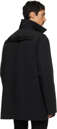 Rick Owens Black Tower Collared Mac Jacket