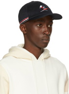 Thom Browne Navy Embroidered Surfer Cap