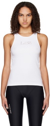 Ludovic de Saint Sernin White Crystal-Cut Tank Top