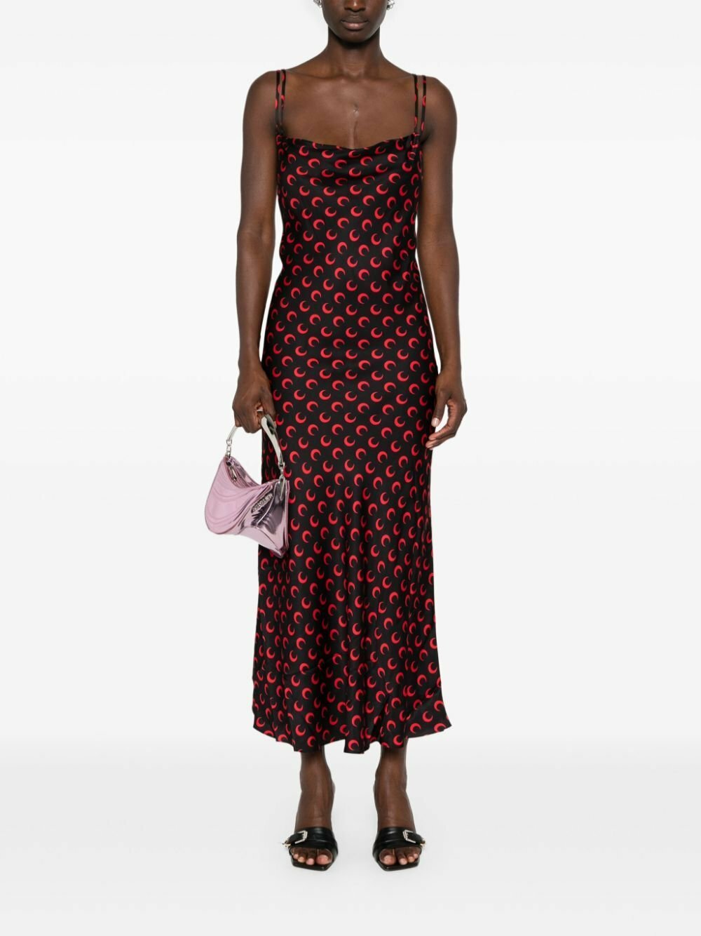 国内発送/送料関税込【Marine Serre】 Slip dress Satin Long Slip Dress • Marine Serre
