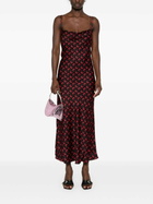 Marine Serre Moon-Print Satin Slip Dress